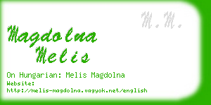 magdolna melis business card